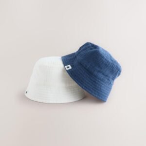 Navy/White 2 Pack Baby Bucket Hat