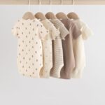 Brown Bear Short Sleeve Baby Bodysuits 5 Pack