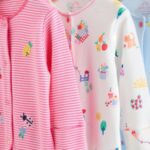 Pink/White/Blue Fruit Baby Sleepsuits 3 Pack