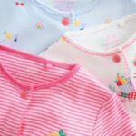 Pink/White/Blue Fruit Baby Sleepsuits 3 Pack