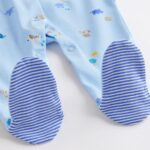 Blue Safari Baby Sleepsuits 3 Pack