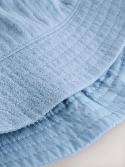 Blue and Beige Baby Bucket Hats 2 Pack