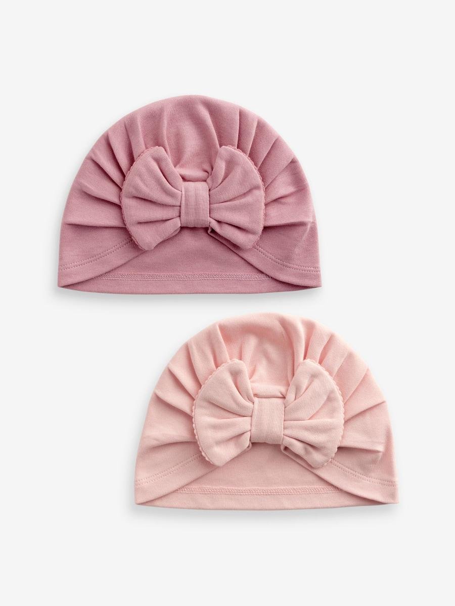 Pink Modern 2 Pack Baby Turbans