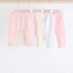 White/Pink Baby Leggings 4 Pack