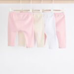 White/Pink Baby Leggings 4 Pack