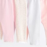White/Pink Baby Leggings 4 Pack