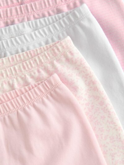 White/Pink Baby Leggings 4 Pack