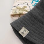 Grey Stampy Printed Woven Baby Bucket Hats 2 Pack
