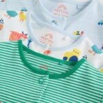 Multi Farm 3 Pack Baby Sleepsuits
