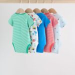 Green Farm 5 Pack Short Sleeve Baby Bodysuits