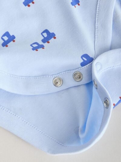 Green Short Sleeve Baby Bodysuits 5 Pack