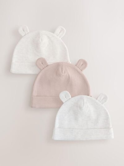 Neutral Baby Beanies 3 Pack
