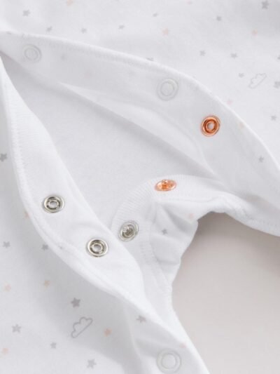 Grey Elephant Baby Sleepsuits 3 Pack