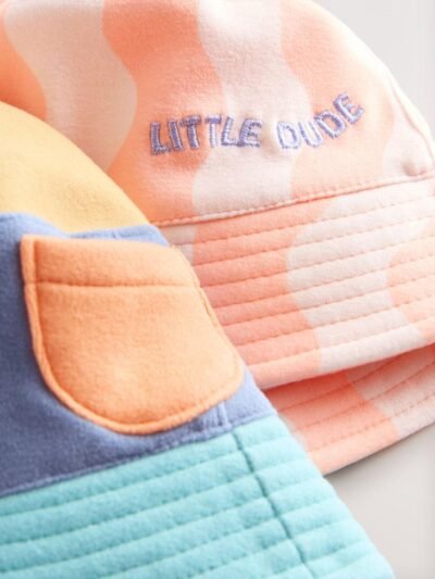 Orange Brights Bucket Hats 2 Pack