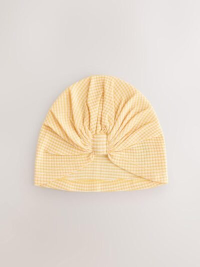 Yellow Baby Turban And Dribble Bib Set 4 Piece