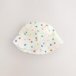 White/Blue Baby Bucket Hats 2 Pack
