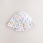 Pink Floral and Gingham Baby Woven Bucket Hats 2 Pack