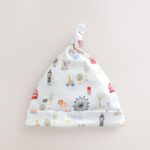 Blue London Tie Top Baby Hats 3 Pack