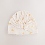 Yellow Baby Turban And Dribble Bib Set 4 Piece