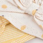 Yellow Baby Turban And Dribble Bib Set 4 Piece