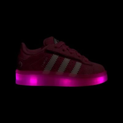 Campus 00s Led Lights Comfort Closure Elastic Lace Shoes Kids Pink