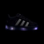 Campus 00s Led Lights Comfort Closure Elastic Lace Shoes Kids Grey