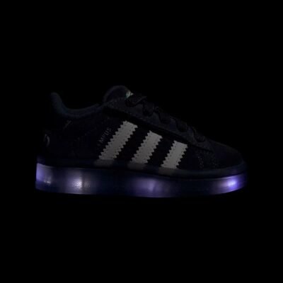 Campus 00s Led Lights Comfort Closure Elastic Lace Shoes Kids Grey