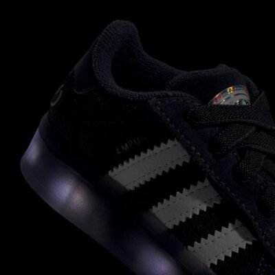 Campus 00s Led Lights Comfort Closure Elastic Lace Shoes Kids Grey