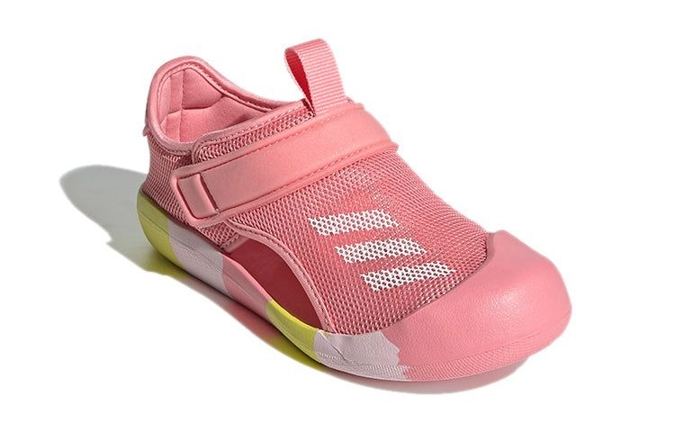 Adidas Altaventure Kids Sandals Pink Striped Yellow 3