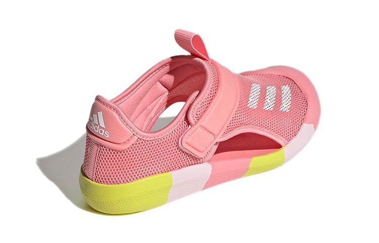 Adidas Altaventure Kids Sandals Pink Striped Yellow 4