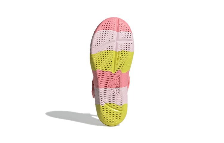 Adidas Altaventure Kids Sandals Pink Striped Yellow 5