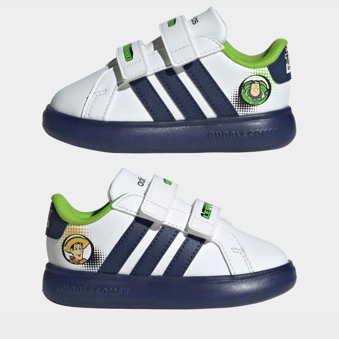Adidas White Grand Court Toy Story Trainers 3