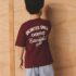 Berry Red Slogan Short Sleeve Back Print T-Shirt 4