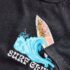 Black Acid Wash Surf Club Oversized Short Sleeve Back Print T-Shirt 3