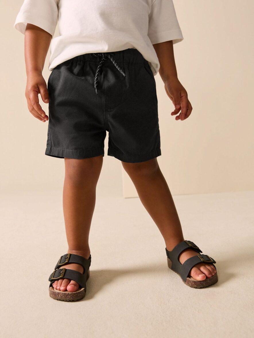 Black Pull On Shorts 1