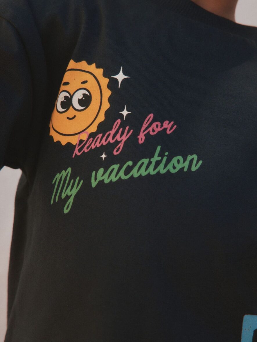 Black Retro Motel Oversized Short Sleeve Back Print T-Shirt 3
