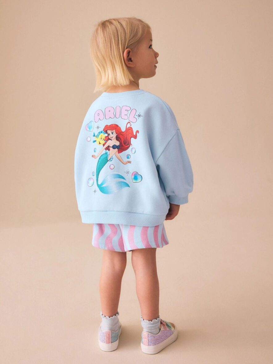 Blue Ariel Ariel Sweatshirt & Shorts Set 1
