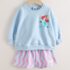 Blue Ariel Ariel Sweatshirt & Shorts Set 1