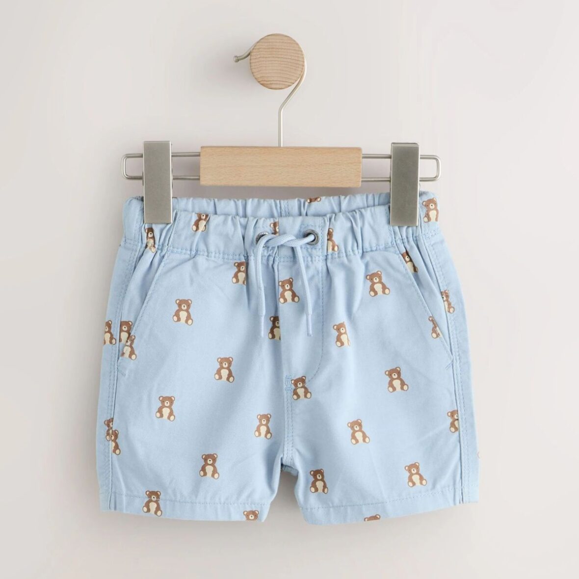 Blue Bear Print Pull On Shorts (3mths-7yrs)