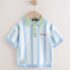 Blue Character Button Neck Knitted Polo Shirt 1