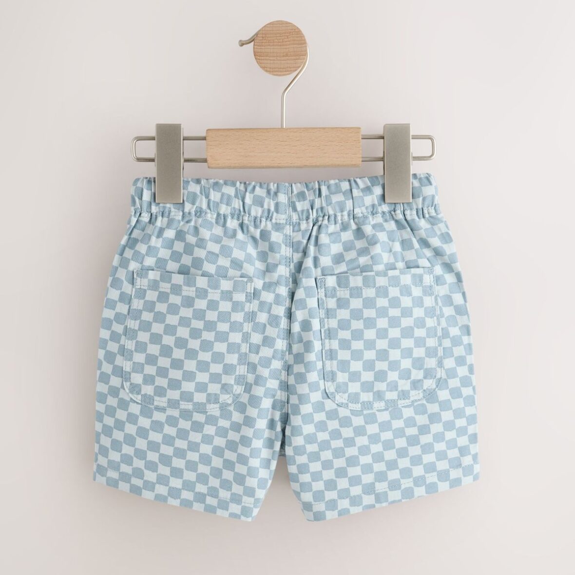Blue Checkerboard Pull On Shorts 3