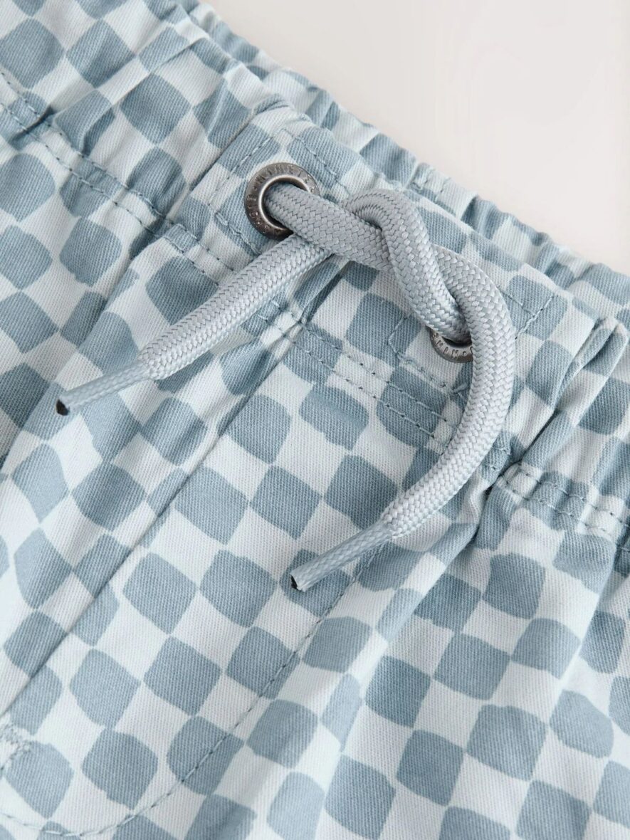 Blue Checkerboard Pull On Shorts 4