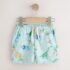 Blue Dino Print Linen Blend Pull On Shorts 3