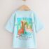 Blue Dinosaur Short Sleeve Back Print T-Shirt 3