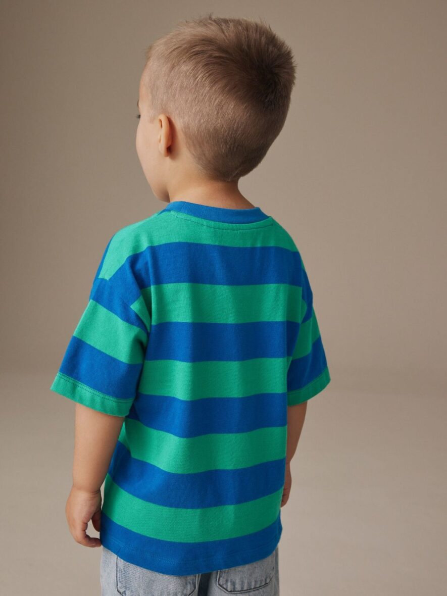 Blue Green Mickey Mouse Short Sleeve T-Shirt 2