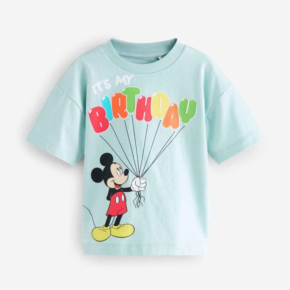 Blue Mickey Mouse Short Sleeve T-Shirt (3mths-8yrs)
