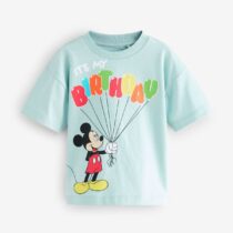 Blue Mickey Mouse Short Sleeve T-Shirt 2