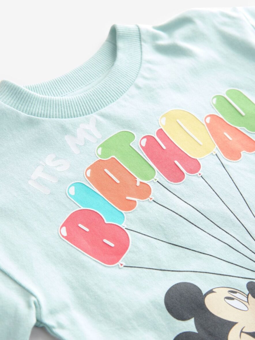 Blue Mickey Mouse Short Sleeve T-Shirt 3