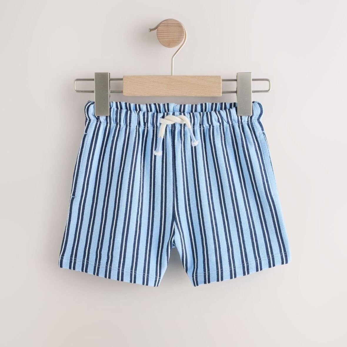 Blue Navy Stripe Textured Shorts (3mths-7yrs)