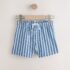 Blue Navy Stripe Textured Shorts 4